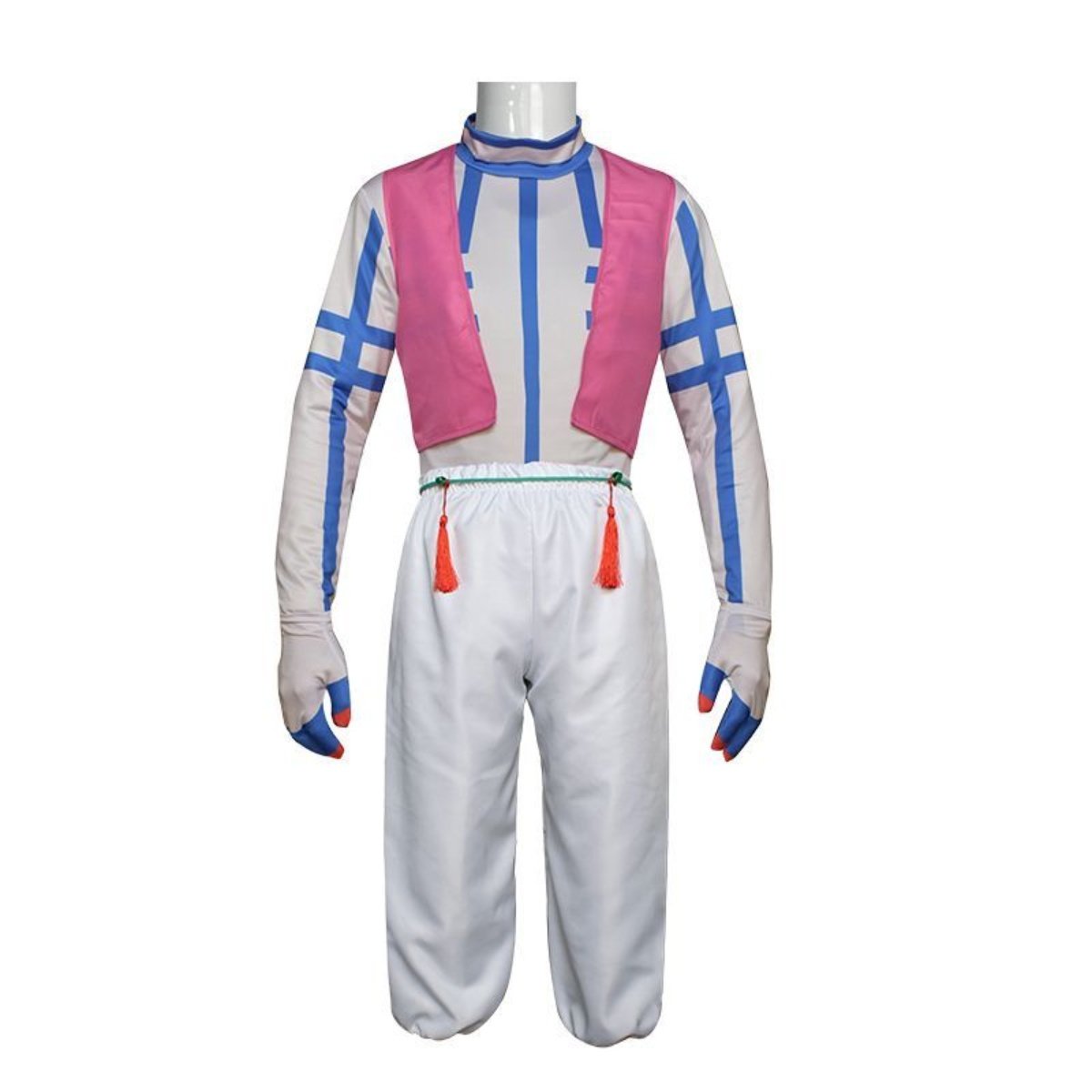 Akaza Upper Moon Three Demon Slayer cosplay costume full set with iconic striped body design, Kimetsu no Yaiba villain cosplay, disfraz de Akaza