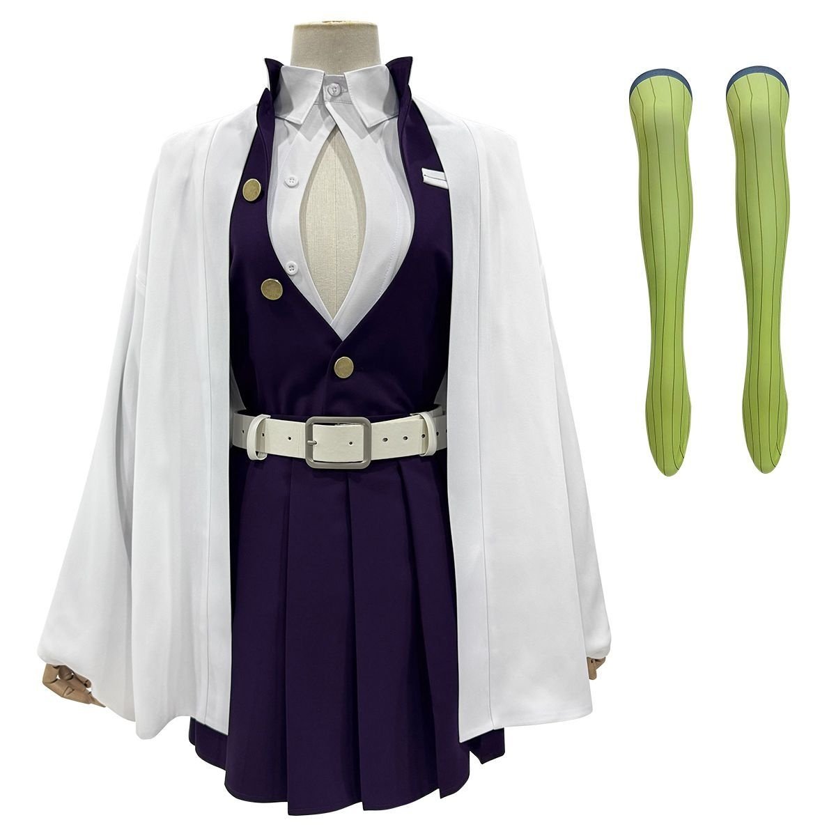 Mitsuri Kanroji Demon Slayer cosplay costume full set inspired by Kimetsu no Yaiba, Love Hashira outfit for female anime cosplay, disfraz de Mitsuri