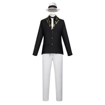 Muzan Kibutsuji Demon Slayer cosplay costume full set worn by a male model, disfraz de Muzan Kibutsuji