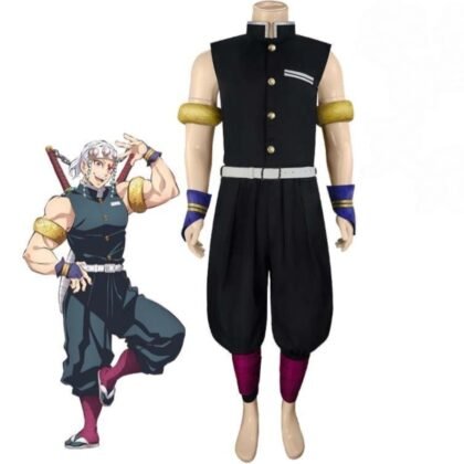 Tengen Uzui Demon Slayer cosplay costume full set inspired by Kimetsu no Yaiba, Sound Hashira flamboyant outfit for anime cosplay, disfraz de Tengen Uzui