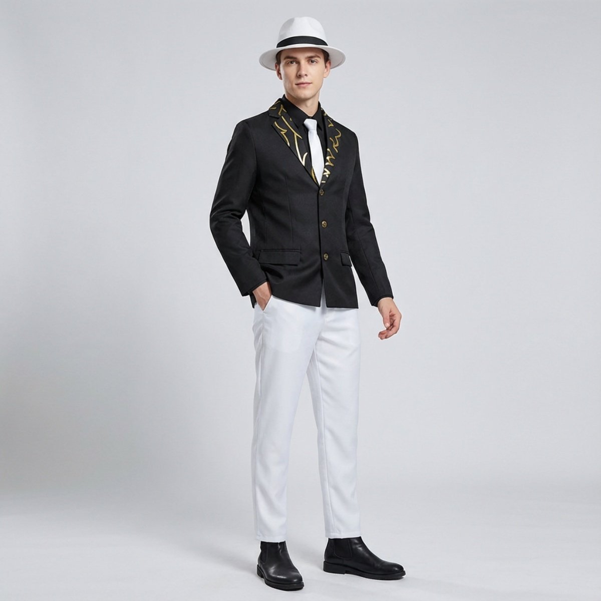 Muzan Kibutsuji cosplay costume worn by model for anime conventions and photoshoots, cosplay Demon Slayer