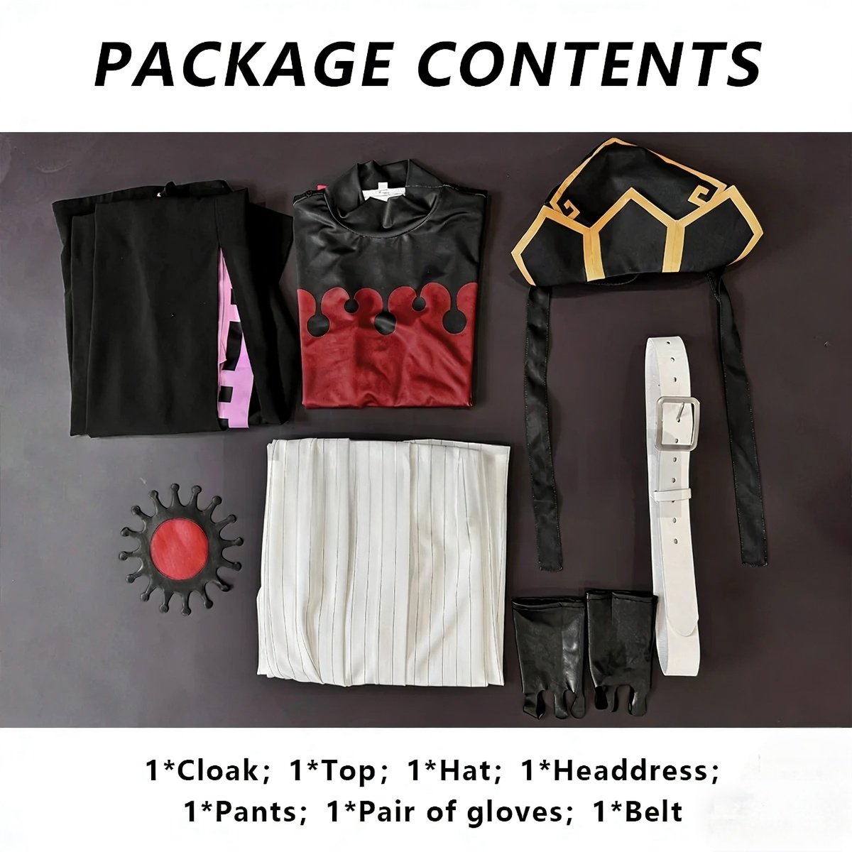 Complete set of Doma cosplay costume including robe and accessories inspired by Upper Moon Two from Kimetsu no Yaiba, disfraz de villano anime