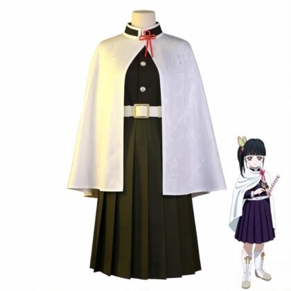 Kanao Tsuyuri cosplay costume full set Demon Slayer Kimetsu no Yaiba with hidden pattern haori embroidered Metsu kanji uniform anime cosplay