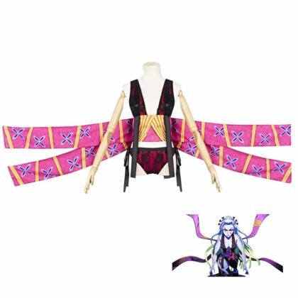 Daki cosplay costume full body front view Demon Slayer Kimetsu no Yaiba Upper Rank Six rooftop battle outfit sexy anime cosplay traje Daki
