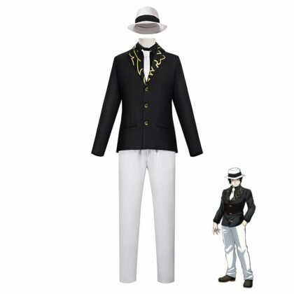 Demon Slayer Muzan Kibutsuji cosplay costume full set front view anime comparison Kimetsu no Yaiba villain outfit