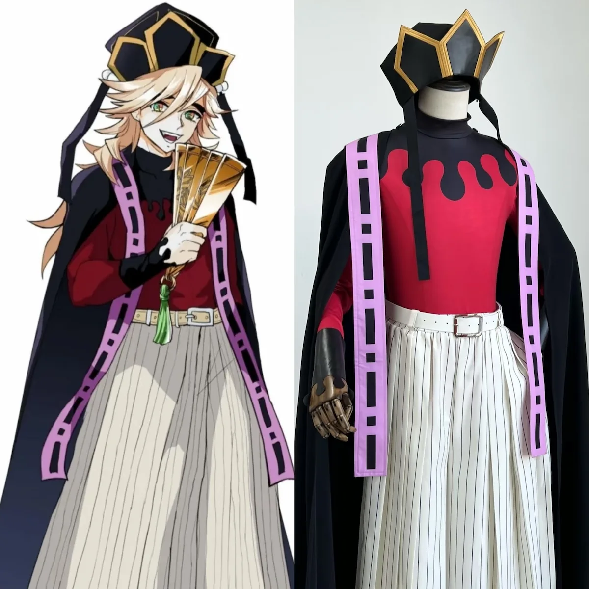 Doma cosplay vs anime comparison Demon Slayer Kimetsu no Yaiba accuracy traje cosplay comparacion anime Doma