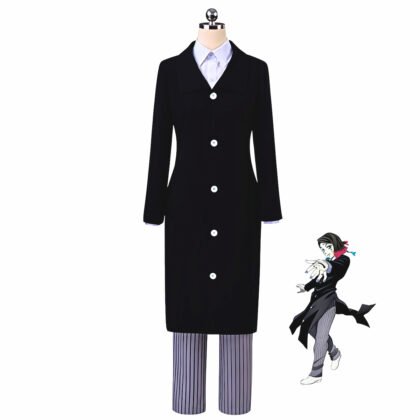 Enmu cosplay costume full body front view Demon Slayer Kimetsu no Yaiba Mugen Train Lower Moon One anime villain outfit traje cosplay Enmu