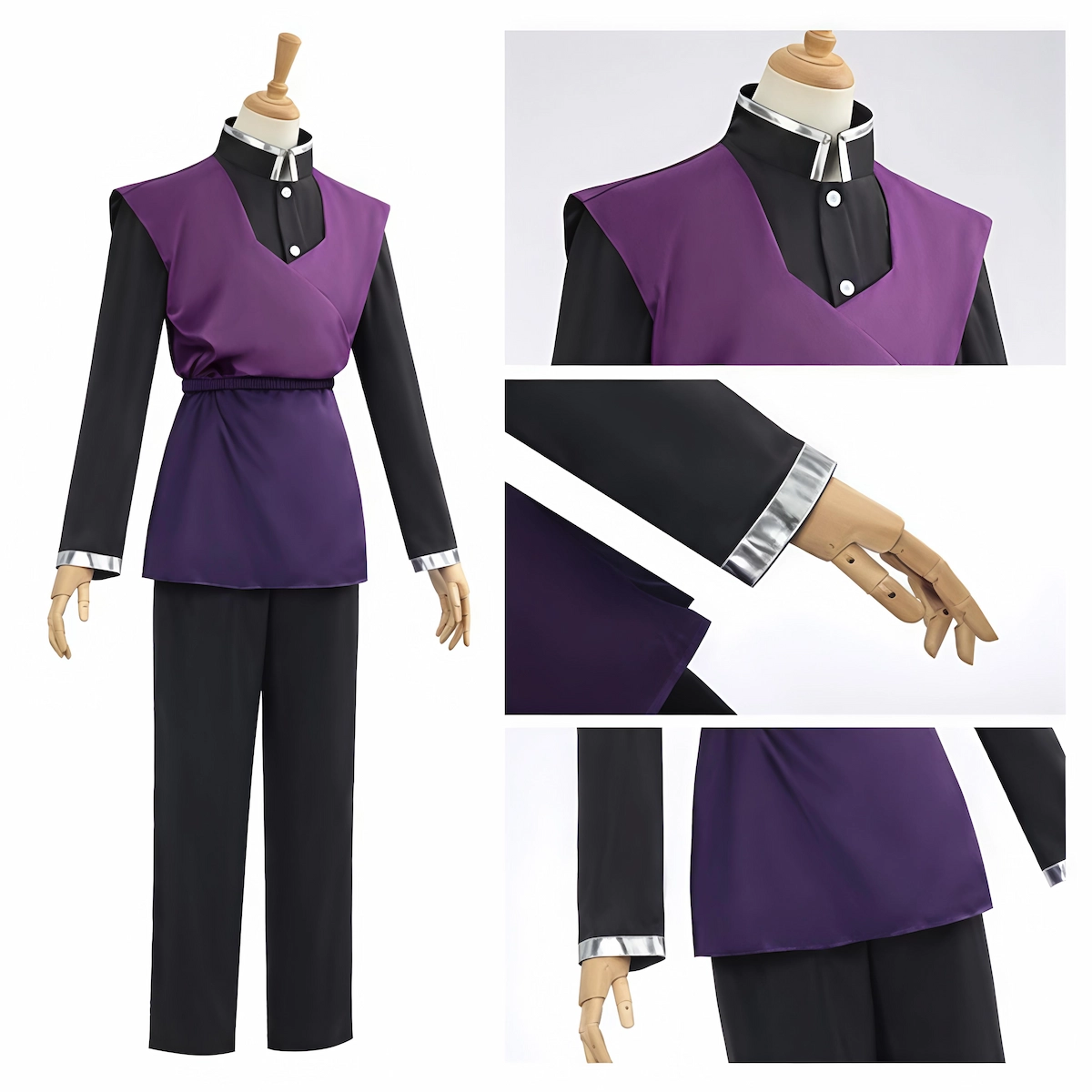 Genya Shinazugawa cosplay detail overview Demon Slayer Kimetsu no Yaiba uniform anime costume traje detalles Genya