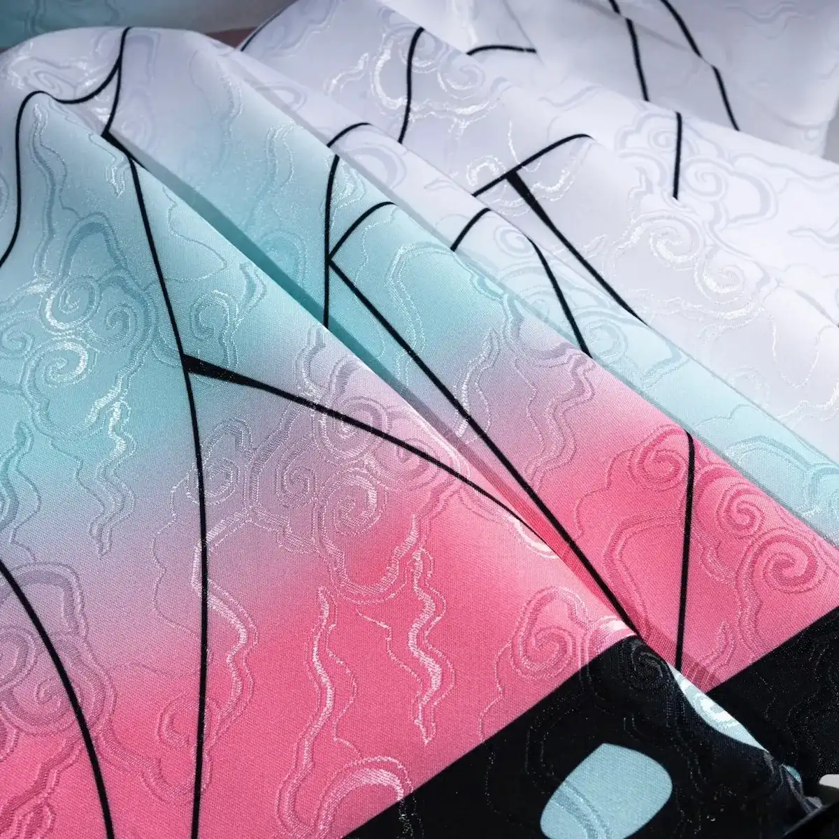 Shinobu Kocho haori texture close up Demon Slayer Kimetsu no Yaiba cosplay butterfly pattern fabric detail