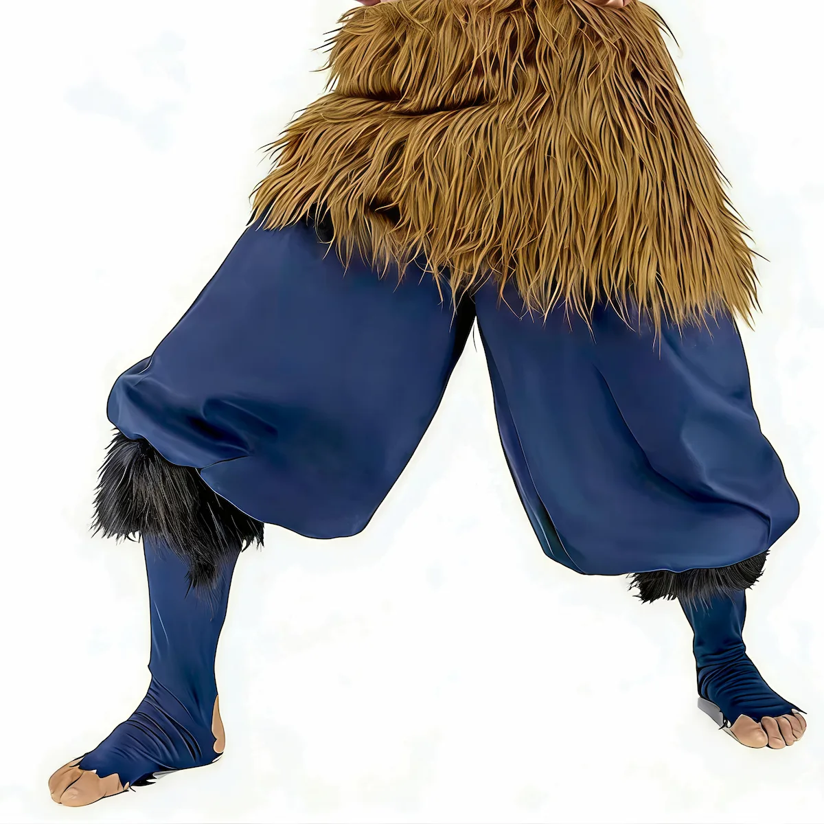 Inosuke cosplay side view Demon Slayer Kimetsu no Yaiba anime fighter outfit pants traje lateral Inosuke