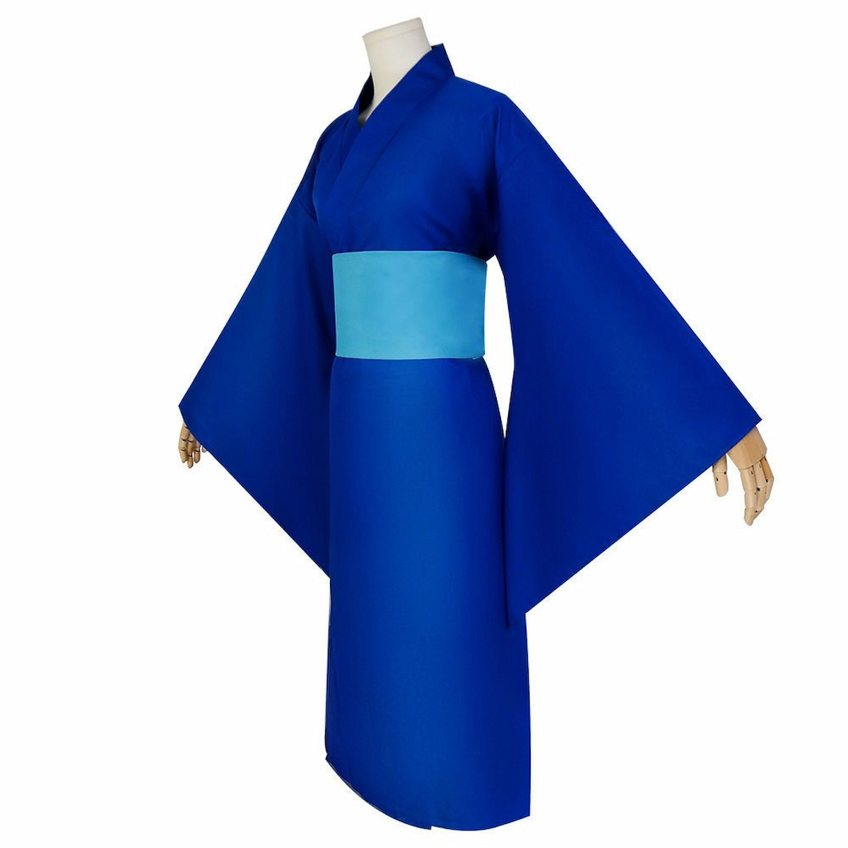 Inosuke Hashibira dark blue oiran cosplay side view Demon Slayer Kimetsu no Yaiba plain kimono anime traje lateral Inosuke