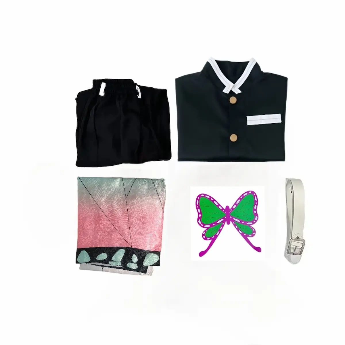 Kanae Kocho cosplay costume package included items Demon Slayer kimetsu no yaiba outfit traje cosplay incluye set completo