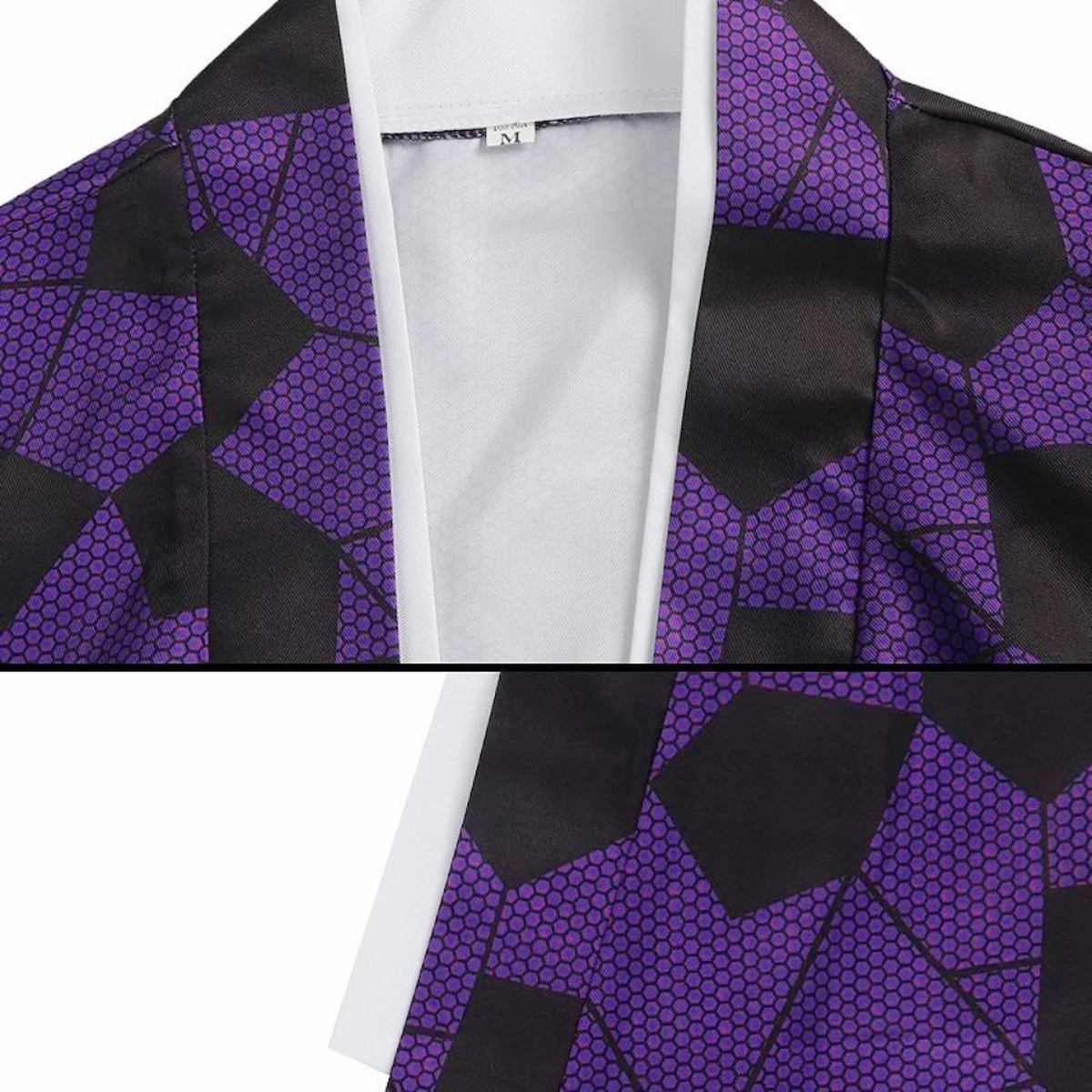 Kokushibo cosplay costume collar detail close up Demon Slayer Kimetsu no Yaiba outfit