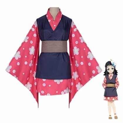 Makomo cosplay costume full body front Demon Slayer Kimetsu no Yaiba traditional kimono anime girl soft aesthetic traje Makomo