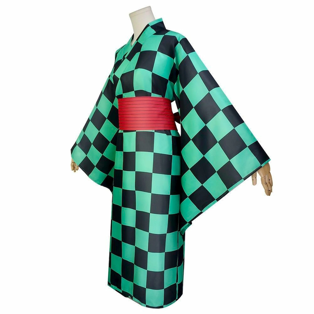Tanjiro Kamado oiran cosplay side view Demon Slayer Kimetsu no Yaiba kimono outfit anime traje lateral Tanjiro