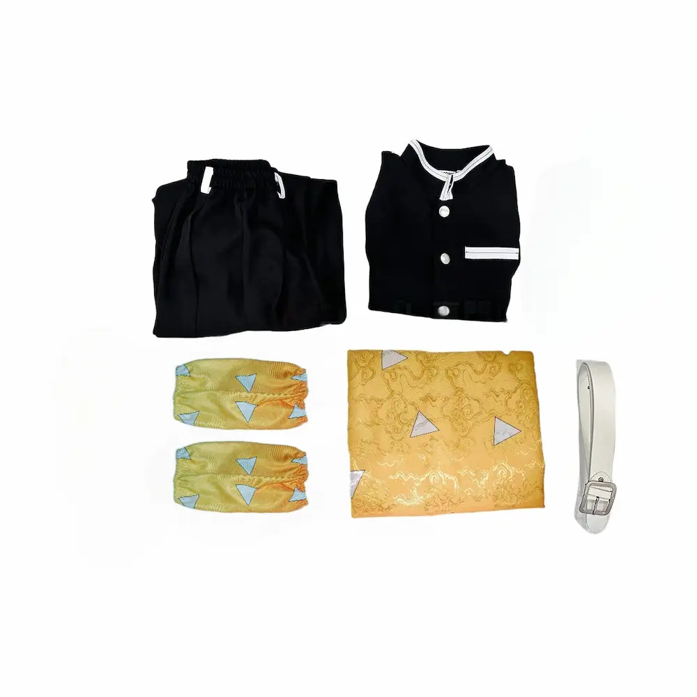 Zenitsu Agatsuma cosplay costume package including haori uniform and accessories