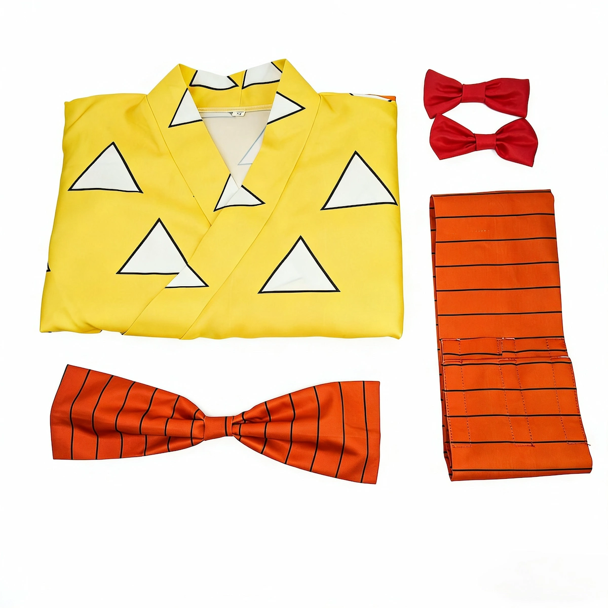 Zenitsu Agatsuma oiran cosplay package includes full set Demon Slayer Kimetsu no Yaiba costume traje completo Zenitsu incluye accesorios